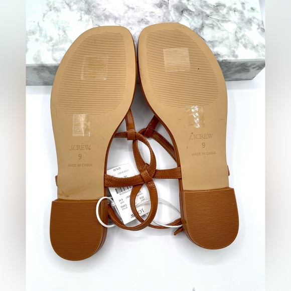 J. CREW Ankle-Strap Thong Sandals Brown and New. Size 9 - Picture 11 of 11